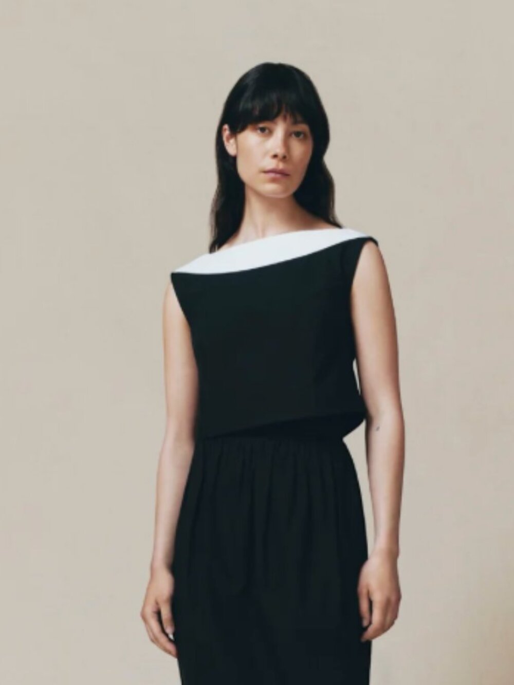DESTREE  Richard cropped top in black and white, XS os US 0